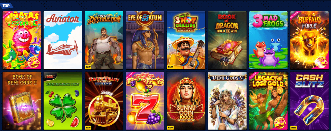 Top online casino games at BigClash Casino in Canada